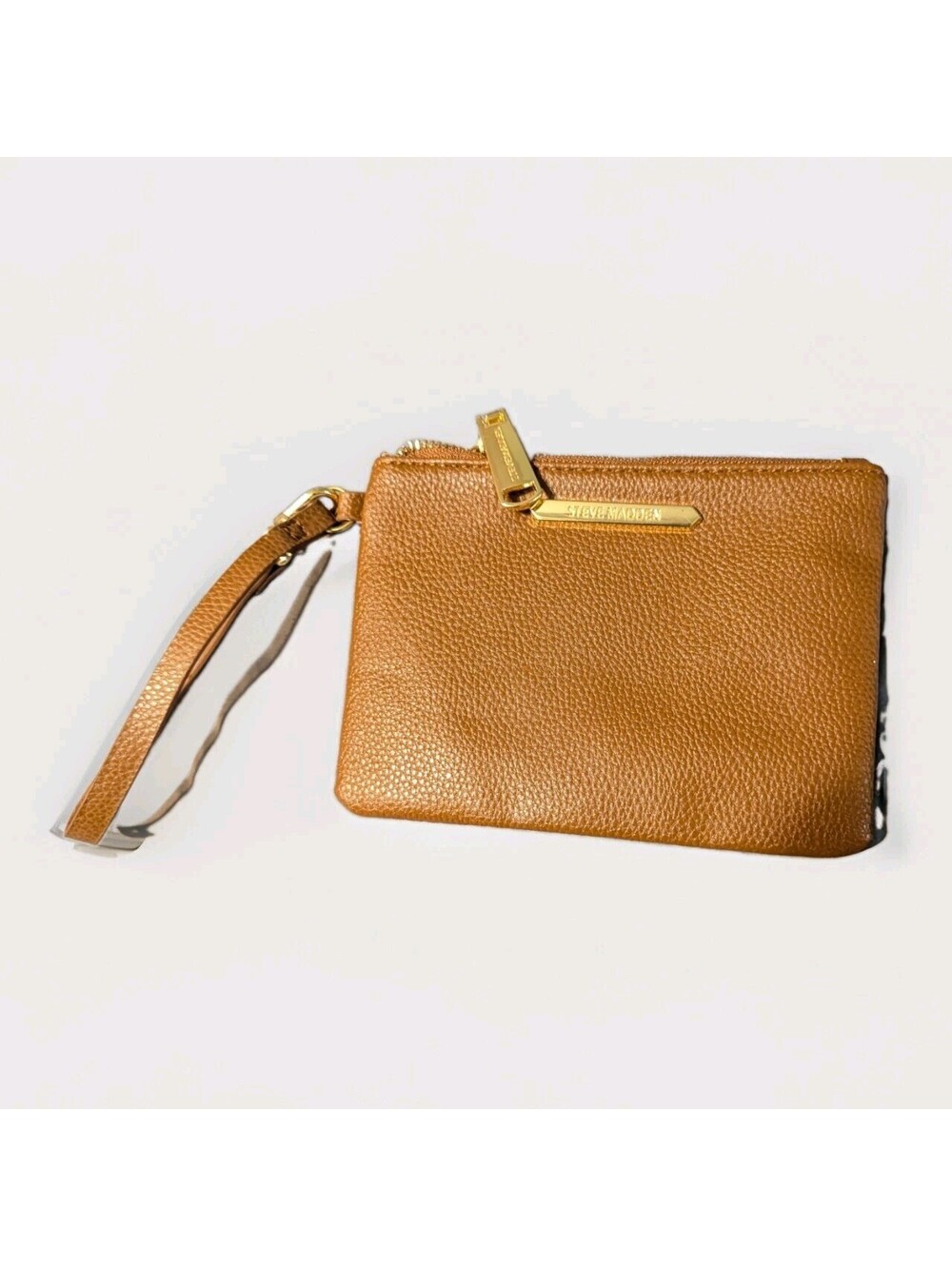 STEVE MADDEN Honey Tan-Faux Leather WRISTLET (7"x5")